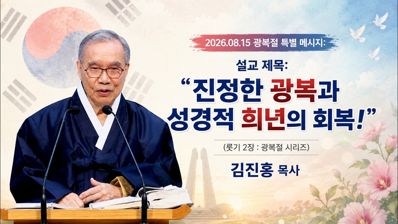 2026.08.16 김진홍 목사 설교, 광복절 특별 메시지: 진정한 광복과 성경적 희년의 회복